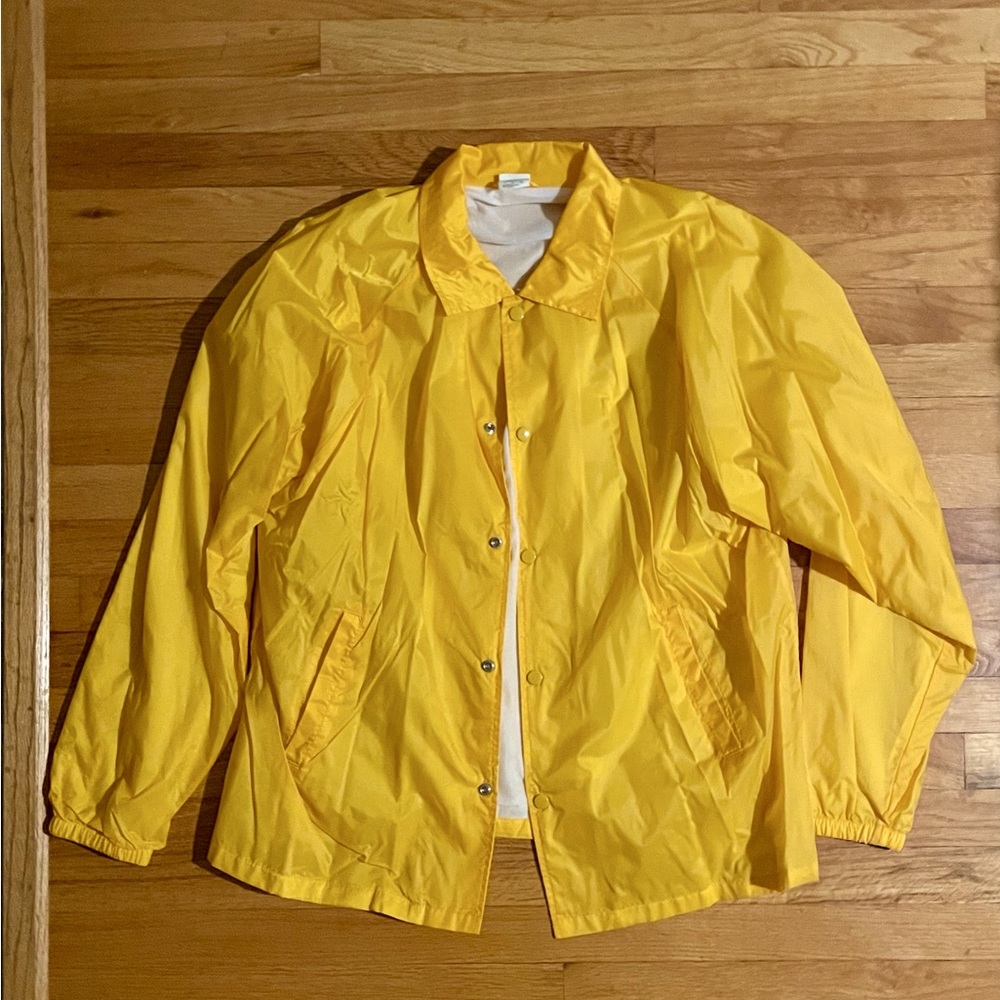AUGUSTA Sportswear Coach's Nylon Jacket Men's Unisex Yellow Water-Resistant Snap